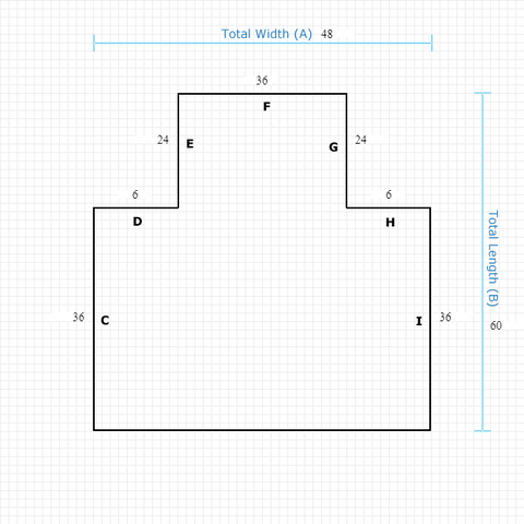 Custom Mat 84d857c5-2c6f-4c46-929e-3db6fd1b7e4a - Clear Non-Studded 48 x 60 Single Lip / beveled / not aerated