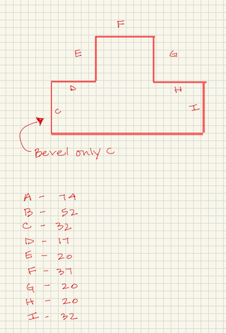 Custom Chair Mat | Executive - For Carpet | Single Lip | ONLY ONE SIDE (C) Beveled