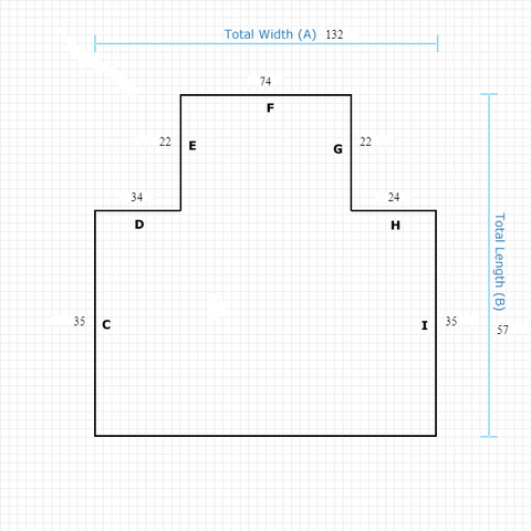 Custom Mat ec62bb18-b95c-47c5-96be-e5614d8d75a3 - Clear Non-Studded 132 x 57 Single Lip / beveled / not aerated