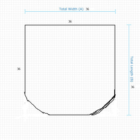 Custom Mat eb0a94c1-4ae4-4216-9dd3-670a145b4f29 - Anchorbar Standard 36 x 36 Square / straight edge / not aerated
