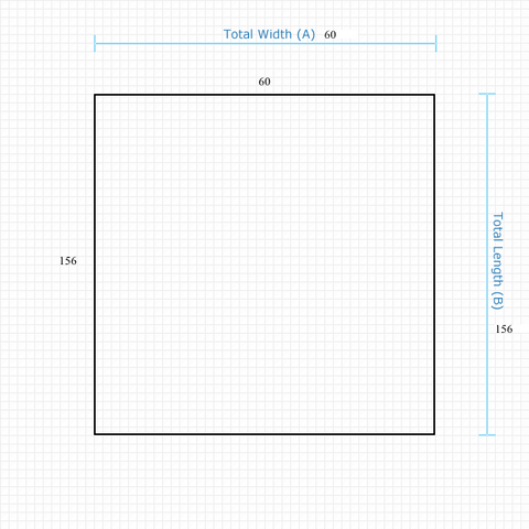 Custom Mat e0ac1320-2e2f-4113-b57f-69330a6089e6 - Clear Non-Studded 60 x 156 Square / beveled / not aerated