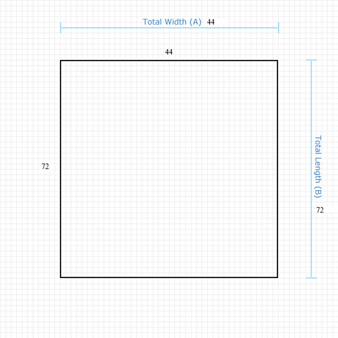 Custom Mat e5d9e79c-f7b3-409f-8128-4e9773c19d36 - Executive 44 x 72 Square / beveled / not aerated
