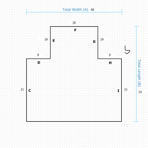 Custom Mat edde3d75-0ae6-49f0-a32f-332a8d9af59a - Executive 46 x 54 Single Lip / beveled / not aerated