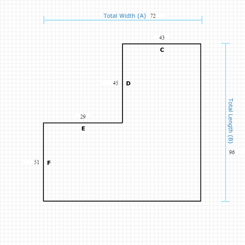 Custom Mat f2962eab-01dd-4c7d-b6b7-ccbc9058acd6 - Anchorbar Premium 72 x 96 Extension Left / beveled / not aerated