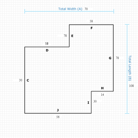 Custom Mat 6d759b2b-e913-4fb1-8bf1-9900be1bd5cd - Anchorbar Premium 70 x 108 Modular Right / beveled / aerated
