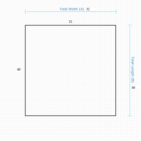 Custom Mat 42155ee7-7ced-4a40-bf2f-100c4f3ef7df - Clear Non-Studded 32 x 60 Square / beveled / not aerated