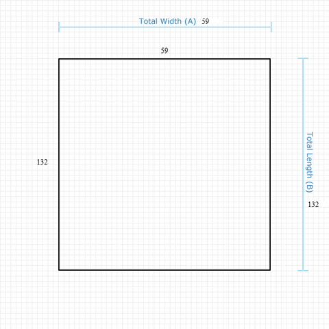 Custom Mat e4152f31-7662-42cf-8d8c-0a685a2ba89c - Black Non-Studded 59 x 132 Square / straight edge / not aerated