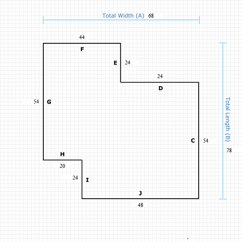 Custom Mat a0348f6a-e437-489b-b80f-006388060e28 - Executive 68 x 78 Modular Left / beveled / not aerated