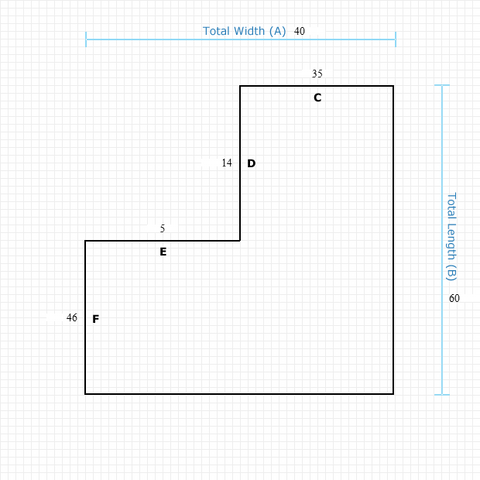 Custom Mat d9a7b17e-7d2d-41c6-a694-e3b91a7e05c0 - Executive 40 x 60 Extension Left / beveled / not aerated