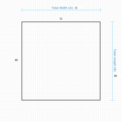 Custom Mat 5be69723-3af2-45c9-b1b4-f18dc5cec26c - Executive 51 x 60 Square / straight edge / not aerated