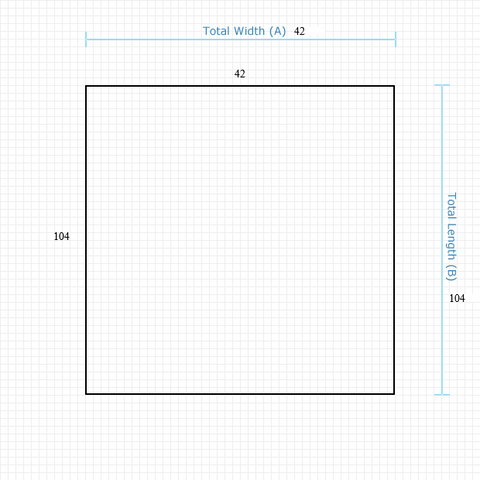 Custom Mat d4eb382f-9dba-4a55-a9bd-f8538abf08fb - Anchorbar Premium 42 x 104 Square / beveled / not aerated