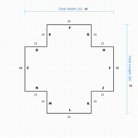 Custom Mat dd3f8c9b-15d7-42e6-bd0f-ad3a2bdd1c44 - Executive 60 x 96 Double Lip / beveled / not aerated
