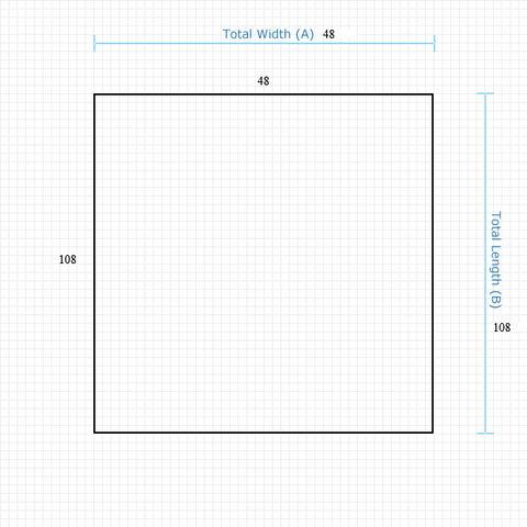 Custom Mat 532ee730-e9ff-48c2-8d99-8cb0bc305eb0 - Clear Non-Studded 48 x 108 Square / beveled / not aerated