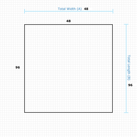 Custom Mat cc294a94-8400-4e04-8e67-98b34e69cd9e - Clear Non-Studded 48 x 96 Square / straight edge / not aerated