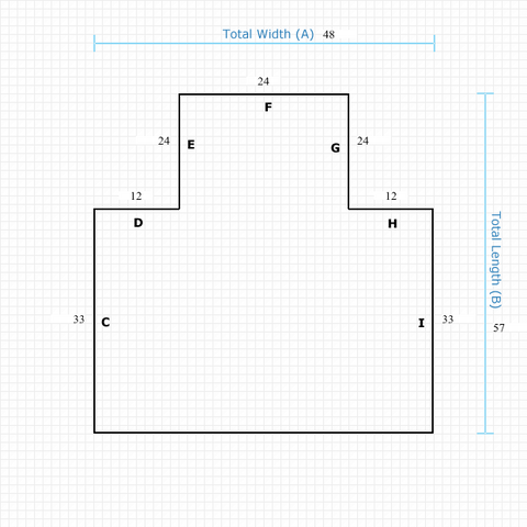 Custom Mat cae34dc0-ccaf-4cf5-b9d7-90f670428389 - Clear Non-Studded 48 x 57 Single Lip / beveled / aerated