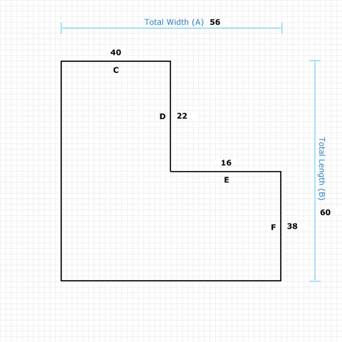 Custom Mat 4acdddd8-2faf-4f23-a213-2015abc98bfd - Executive 56 x 60 Extension Right / beveled / not aerated