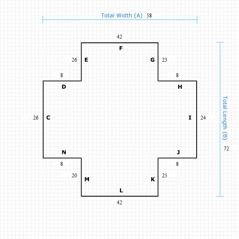 Custom Mat 75c3b078-130d-47c7-8f43-c00c50124f66 - Executive 58 x 72 Double Lip / beveled / not aerated