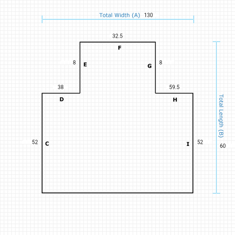 Custom Mat 2f8e1671-fbb2-4366-a947-96f040df9a49 - Clear Non-Studded 130 x 60 Single Lip / beveled / not aerated