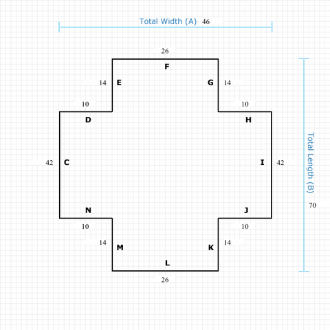 Custom Mat a8a8fd5d-7cf4-4e05-aa80-d8c9557f8d7b - Anchorbar Standard 46 x 70 Double Lip / beveled / not aerated