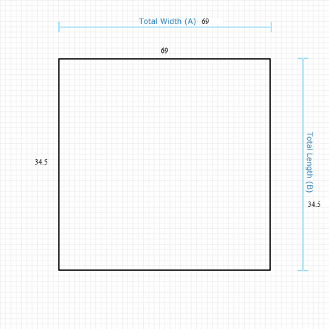 Custom Mat b808d9f8-b484-4866-8a2d-a70bff3e5eae - Black Non-Studded 69 x 34.5 Square / straight edge / not aerated