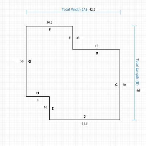 Custom Mat e19eeee5-a249-4762-86a0-89bcbe4a6d0f - Executive 42.5 x 66 Modular Left / straight edge / not aerated