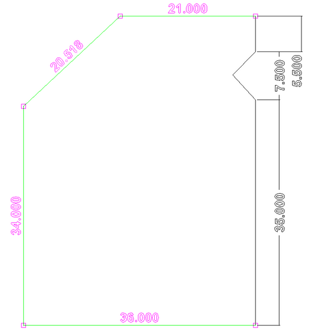 Rebecca Frisk custom chair mat revised template 36 x 48 with angled cut and V notch