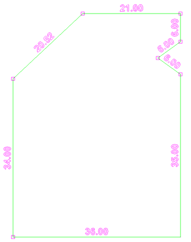 Rebecca Frisk custom chair mat template 36 x 48 with angled cut and V notch
