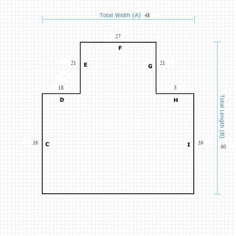 Custom Mat 1450062495 - Anchorbar Standard 48 x 60 Single Lip / straight edge / not aerated