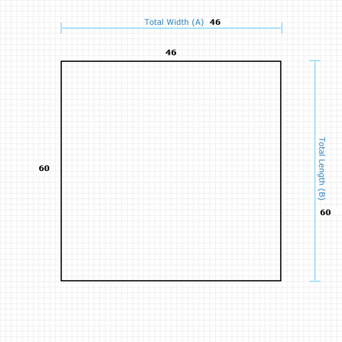 Custom Mat 1573323317 - Executive Mat 46 x 60 Square / beveled / aerated