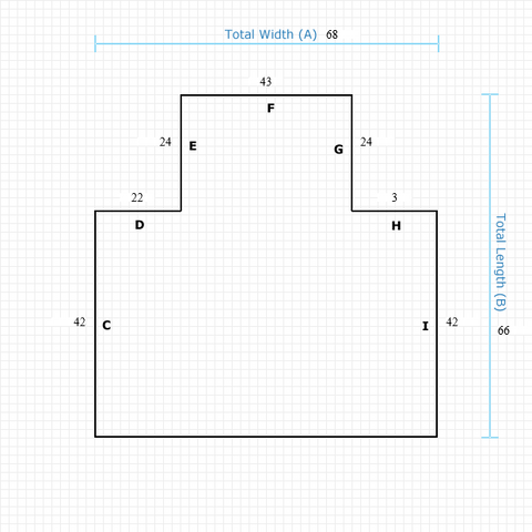 Custom Mat 1596900935 - Executive Mat 68 x 66 Single Lip / beveled / not aerated