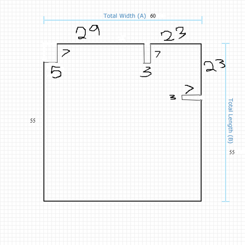 Custom Mat 1605384169 - Executive Mat 60 x 55 Square / beveled / not aerated