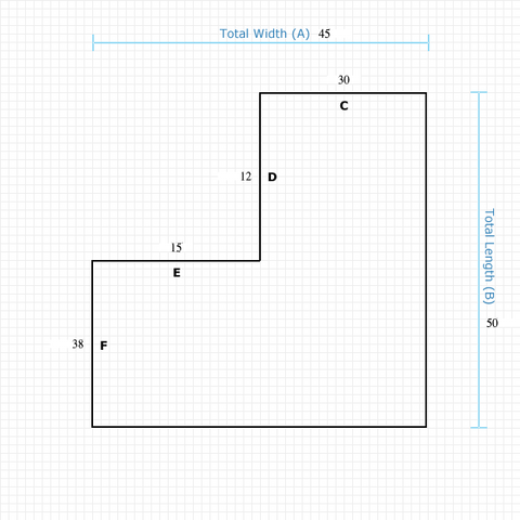 Custom Mat 1605651561 - Executive Mat 45 x 50 Extension Left / beveled / not aerated