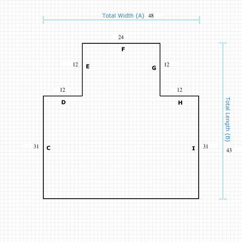 Custom Mat dfbd5946-aacd-4603-b6ba-ab7a3998db2e - Clear Non-Studded 48 x 43 Single Lip / straight edge / not aerated