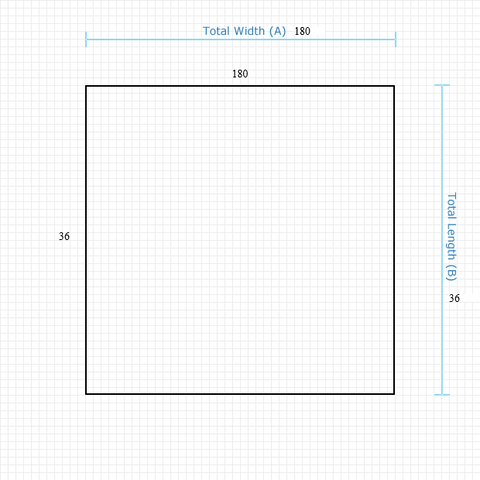 Custom Mat 3aa791d1-8b36-4125-af81-0e6117d764da - Clear Non-Studded 180 x 36 Square / straight edge / aerated