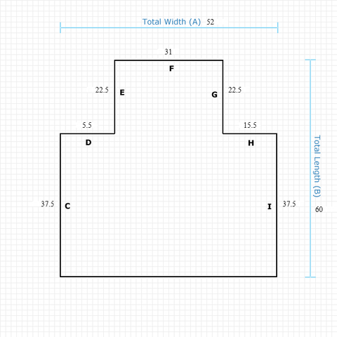 Custom Mat e0c8304a-d530-46dc-b366-49be3da5acbb - Executive 52 x 60 Single Lip / beveled / not aerated