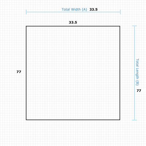 Custom Mat 69e7684b-551e-4dae-8922-f8f8f20fdc7e - Clear Non-Studded 33.5 x 77 Square / straight edge / not aerated