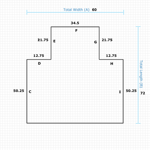 Custom Mat 2334181c-f479-4f18-a46f-a82c5af5162c - Clear Non-Studded 60 x 72 Single Lip / beveled / aerated