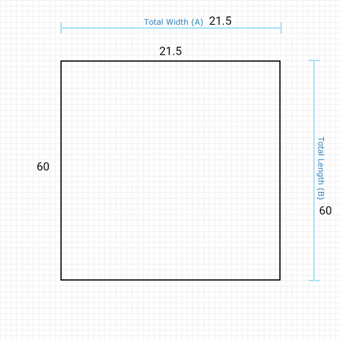 Custom Mat 1524677130 - Executive Mat 21.5 x 60 Square / straight edge / not aerated