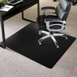 Black Chair Mat for Carpet, Rectangle